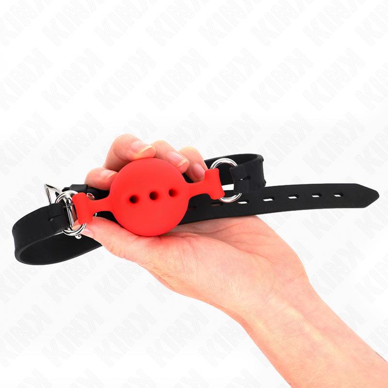 Kink - Bag Entier En Silicone 55 X 2 Cm Avec Boule De 4,5 Cm Taille M Rouge Ajustable 35-51 Cm - Image 2