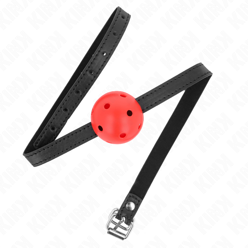 Kink - Bâillon À Boule Simplicité Rouge Respirant 4,5 Cm 62 X 1,5 Cm - Image 2