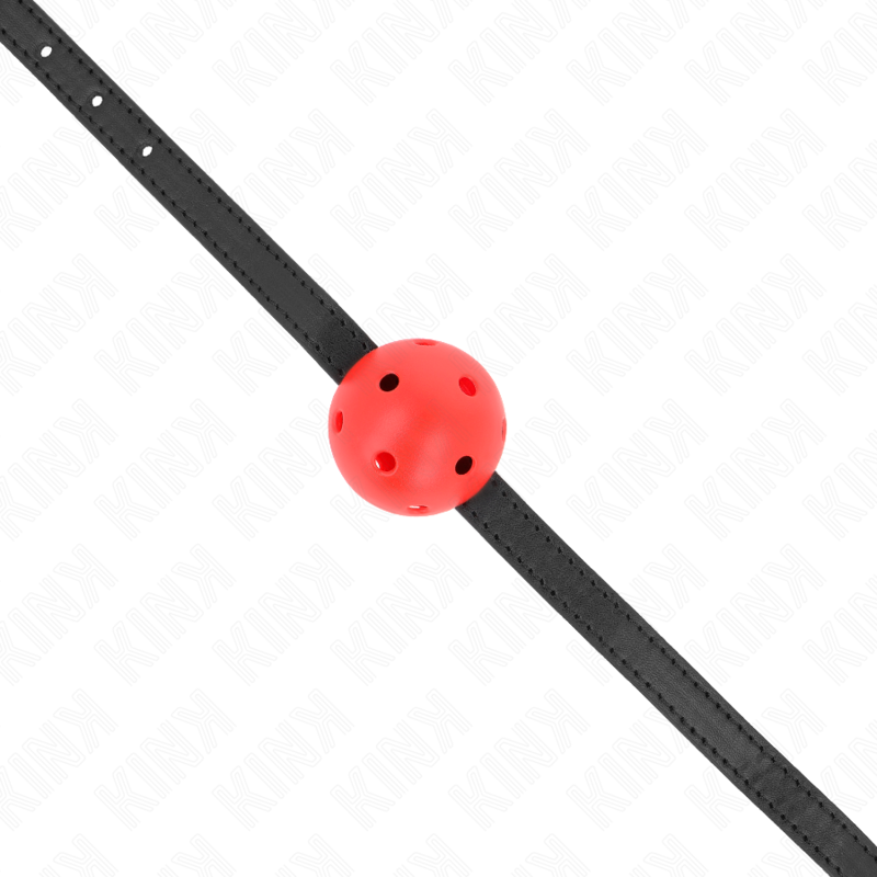 Kink - Bâillon À Boule Simplicité Rouge Respirant 4,5 Cm 62 X 1,5 Cm - Image 4