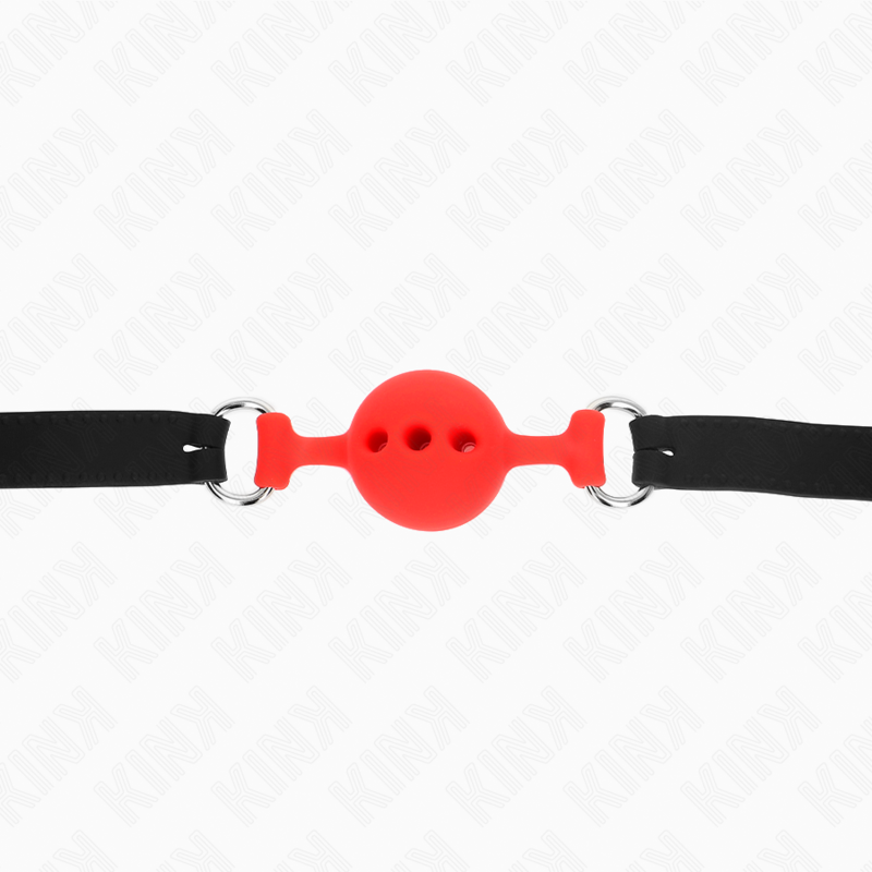 Kink - Volledige Silicone Bindmiddel 55 X 2 Cm Met Een Bal Van 4 Cm Maat S Rood Verstelbaar 35-51 Cm - Image 5