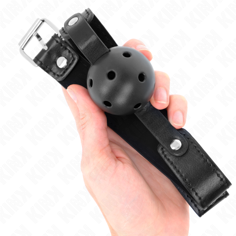 KINK - BLACK BREATHABLE BALL 4.5 CM GAG 65 x 2.5 CM - Image 4