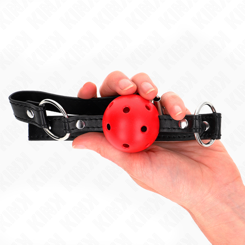 Kink - Hollow Hard Red Ball Gag Model 1 63,5 X 2 Cm - Image 3