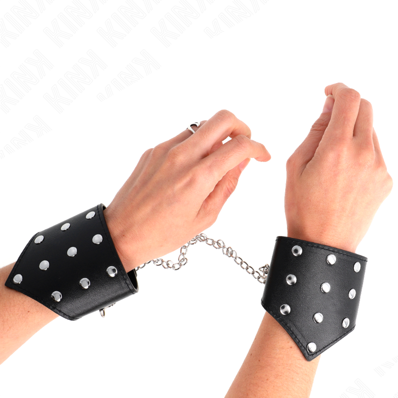 Kink - Bracelets Style Point Noir Avec Chaîne Réglable 17-23 Cm X 8,5 Cm - Image 4