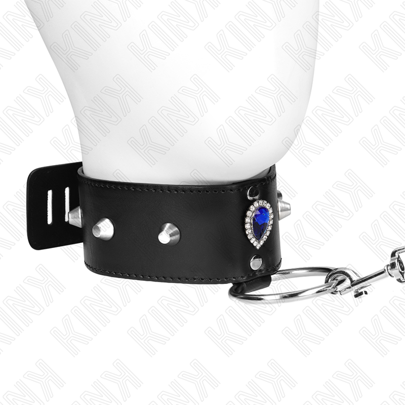 Kink - Collier 65 Cm Avec Bracelet Avec Diamants Bleu Ajustable 36-43 Cm X 5 Cm - Image 2