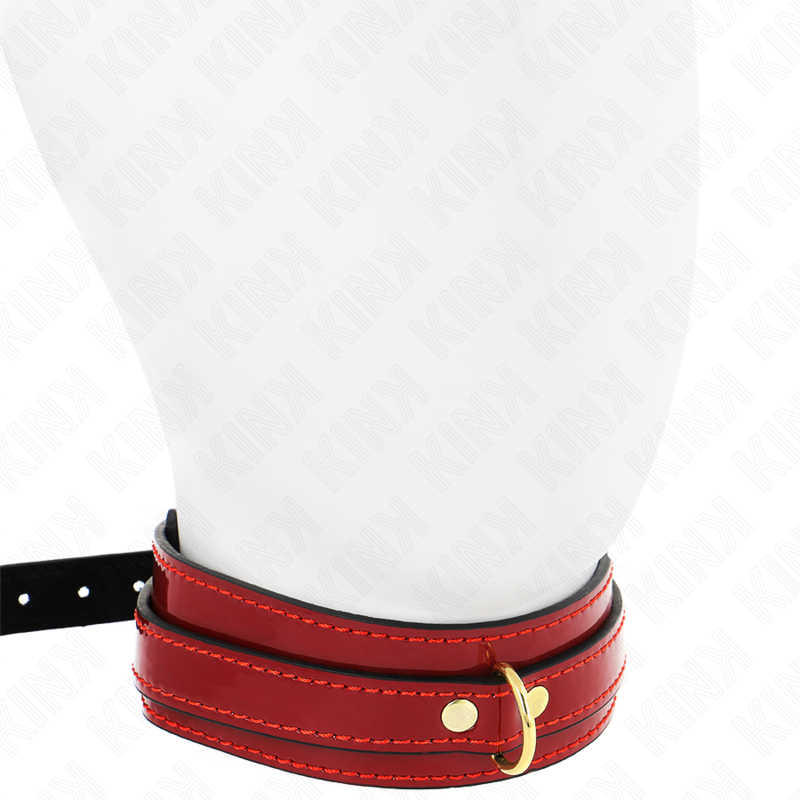 Kink - Collier Ajustable Rouge Vin Avec Détails Dorés 29-42,5 Cm X 4 Cm - Image 2