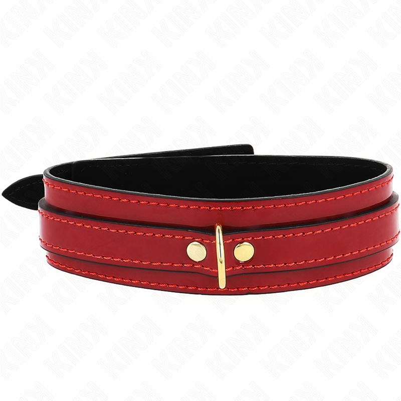 Kink - Collier Ajustable Rouge Vin Avec Détails Dorés 29-42,5 Cm X 4 Cm - Image 3