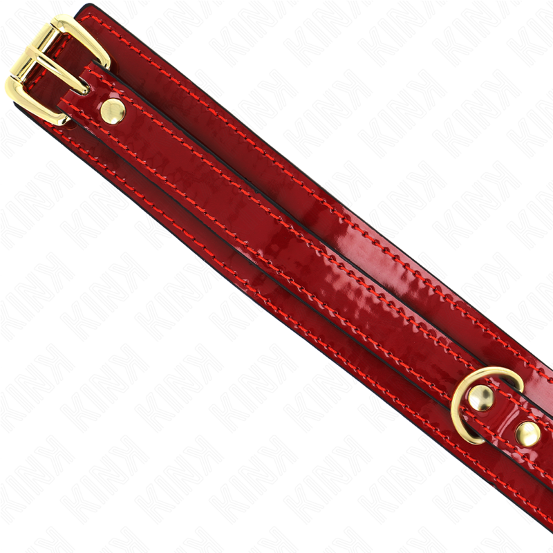 Kink - Collier Ajustable Rouge Vin Avec Détails Dorés 29-42,5 Cm X 4 Cm - Image 4