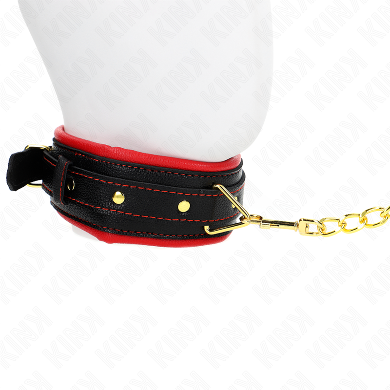 Kink - Harnas Met Nekleiden Imitatie Leer Spons Model 2 Verstelbaar 37-54 Cm X 3 Cm - Image 3