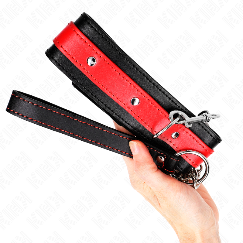 Kink - Collier Avec Bracelet Rouge 65 Cm Ajustable 36-43 Cm X 5 Cm - Image 4
