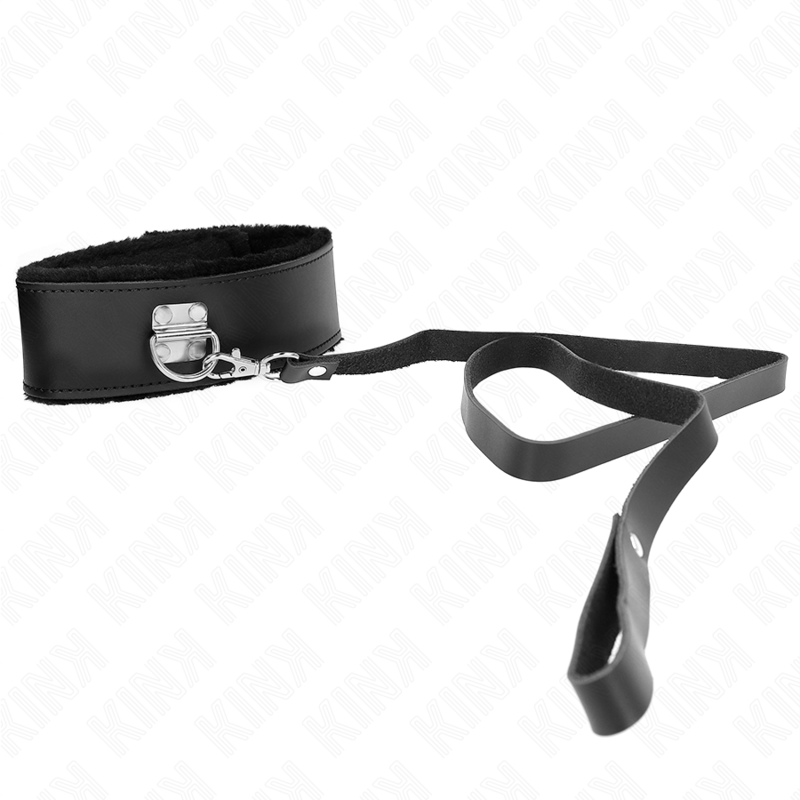 Kink - Collier Avec Ceinture 116 Cm Avec Bracelet En Cuir Noir Ajustable 40-48 Cm X 6 Cm - Image 3