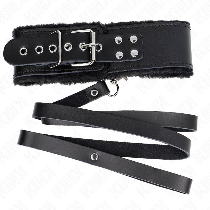Kink - Collier Avec Ceinture 116 Cm Avec Bracelet En Cuir Noir Ajustable 40-48 Cm X 6 Cm - Image 4