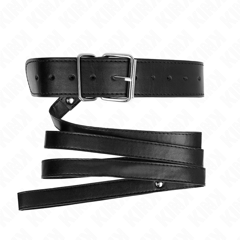 KINK - NECKLACE WITH BELT 116 CM BLACK STRAP ADJUSTABLE 32-50 CM X 8 CM - Image 3