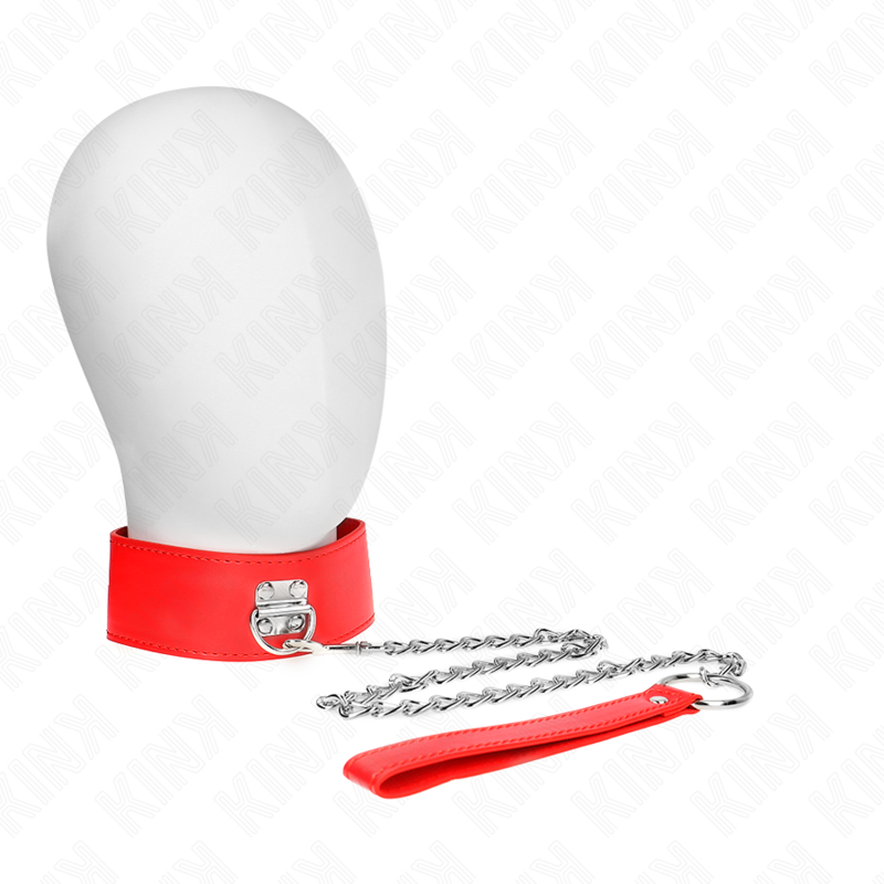 Kink - Collier Avec Ceinture 65 Cm Avec Large Bracelet Rouge Ajustable 33,5-41 Cm X 5 Cm - Image 2