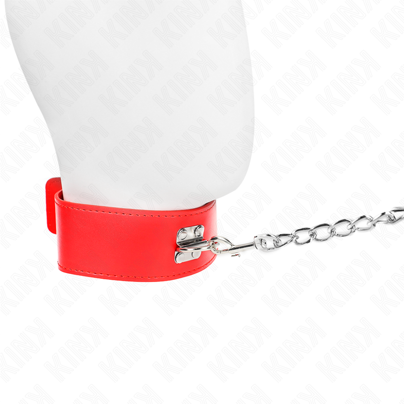 Kink - Collier Avec Ceinture 65 Cm Avec Large Bracelet Rouge Ajustable 33,5-41 Cm X 5 Cm - Image 4