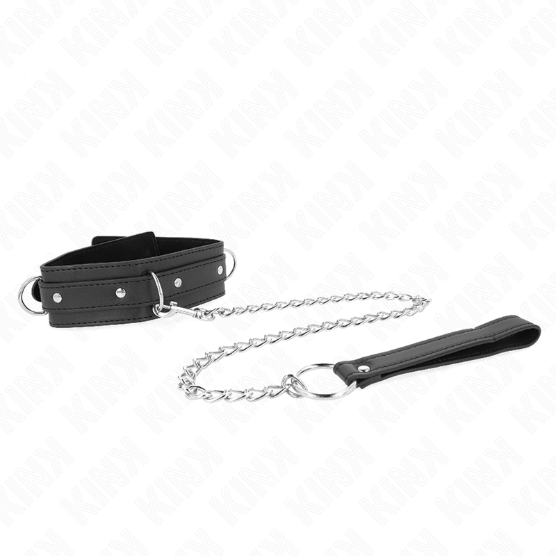 KINK - COLLIER AVEC LAISSE 65 CM 3 ANNEAUX MODÈLE 1 RÉGLABLE 38-49 CM X 5 CM - Image 2