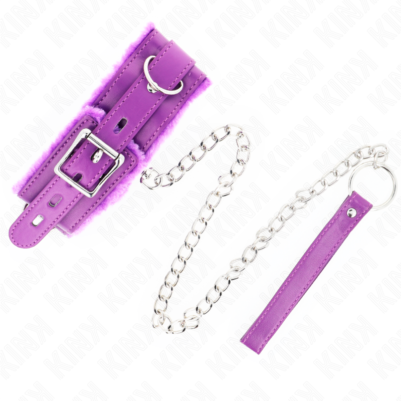 KINK - COLLIER AVEC LAISSE 65 CM AVEC RESTRICTIONS VIOLET 36-42 CM X 5,5 CM - Image 4