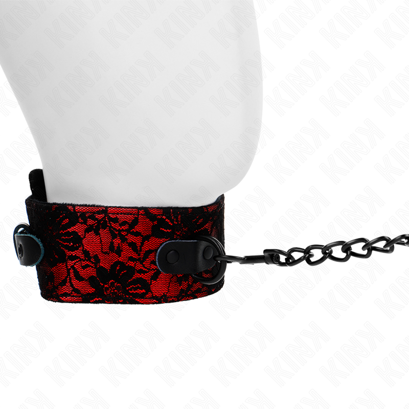 Kink - Collier Dentelle Avec Ceinture Avec Ceinture En Cuir Vrai 105 Cm / 44 X 5,5 Cm - Image 3