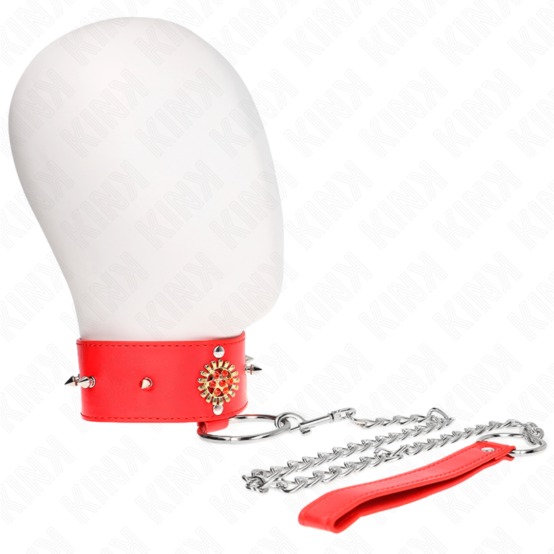 Kink - Rood Diamanten Hals Band Met Riem 65 Cm Aanpassbaar 35-51 Cm X 7 Cm - Image 2