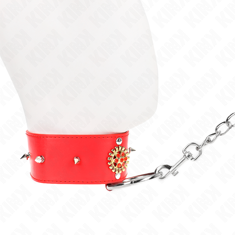 Kink - Rood Diamanten Hals Band Met Riem 65 Cm Aanpassbaar 35-51 Cm X 7 Cm - Image 3