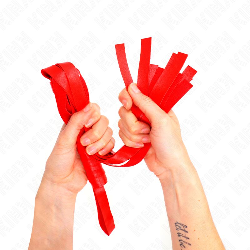 KINK - Fouet à queue large rouge 48,5 CM - Image 4