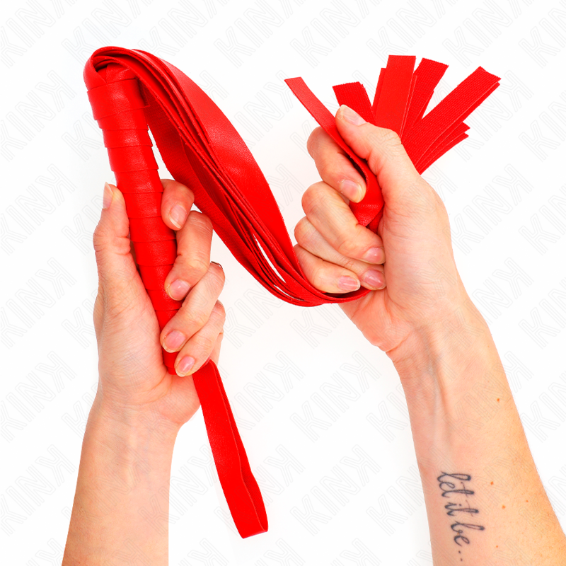 KINK - Fouet à queue large rouge 48,5 CM - Image 5