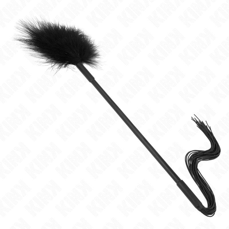KINK - Fouet en silicone avec plumes pour chatouiller 47 cm - Image 2