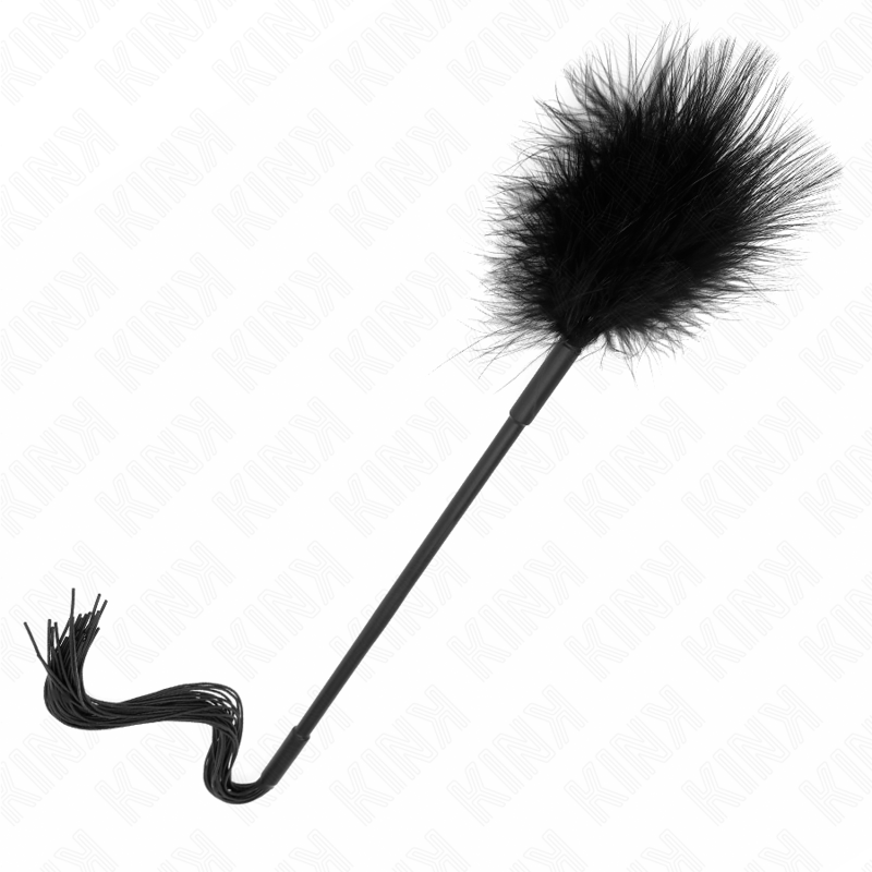 KINK - Fouet en silicone avec plumes pour chatouiller 47 cm - Image 3