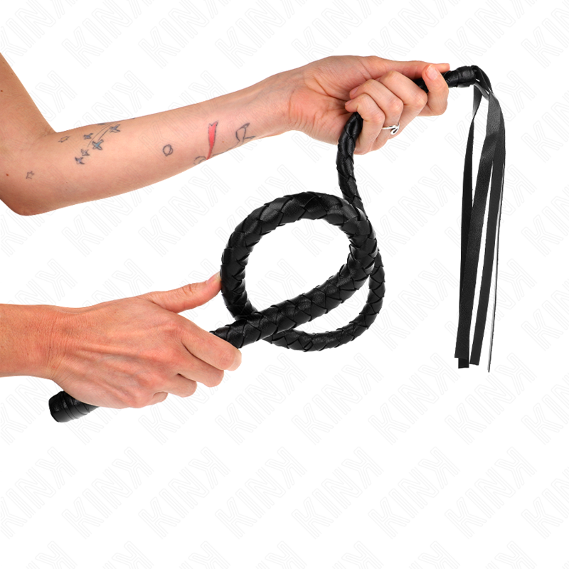KINK - LONG WHIP WITH BEADS 110 CM - Image 2