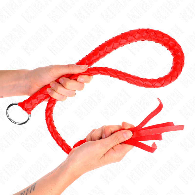 Kink - Slangen Whip Met Rode Ring 65 Cm - Image 4
