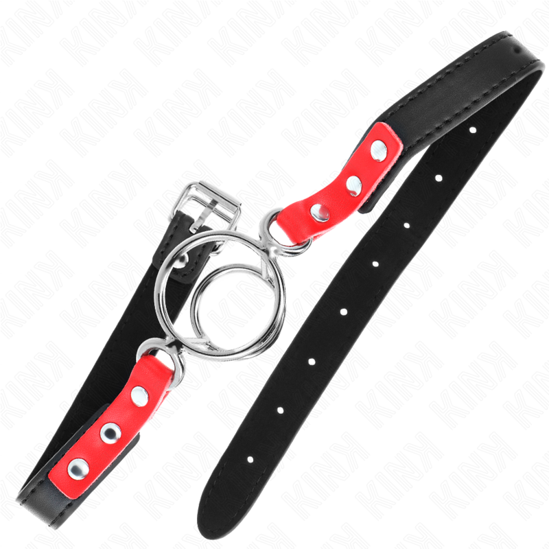 Kink - Gag Avec Plusieurs O-Rings 4 / 4,8 Cm Rouge 38 X 56 Cm - Image 2