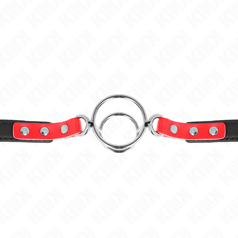 Kink - Gag Avec Plusieurs O-Rings 4 / 4,8 Cm Rouge 38 X 56 Cm - Image 4