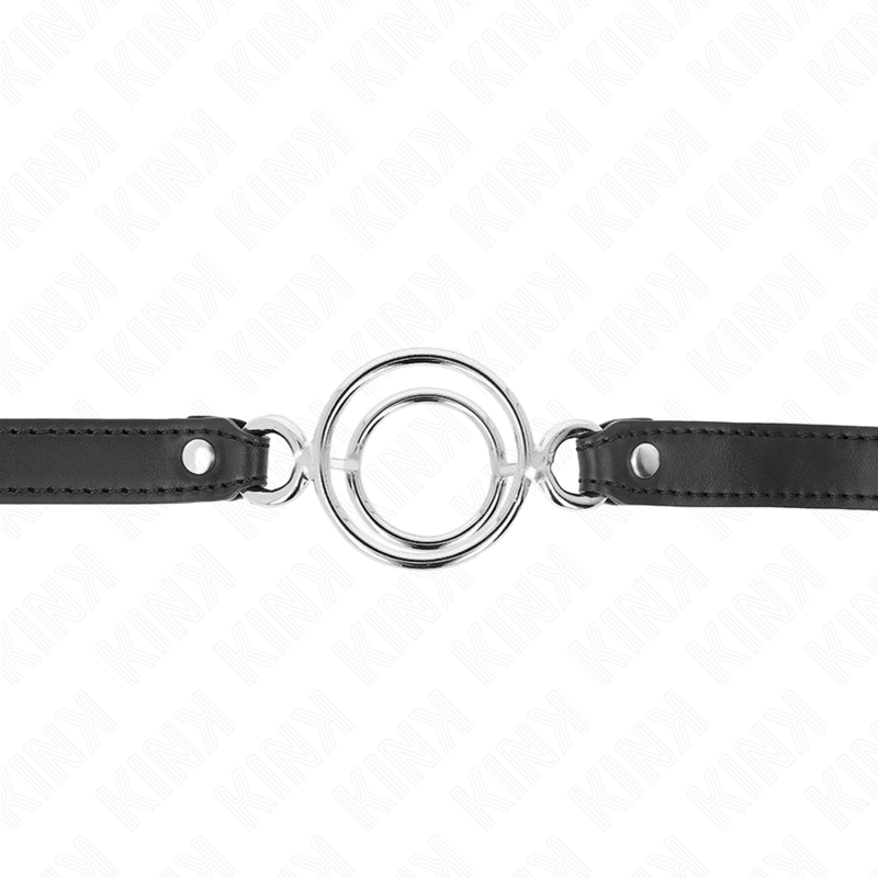KINK - GAG WITH MULTIPLE O-RINGS 5 CM BLACK 63 X 2.5 CM - Image 3
