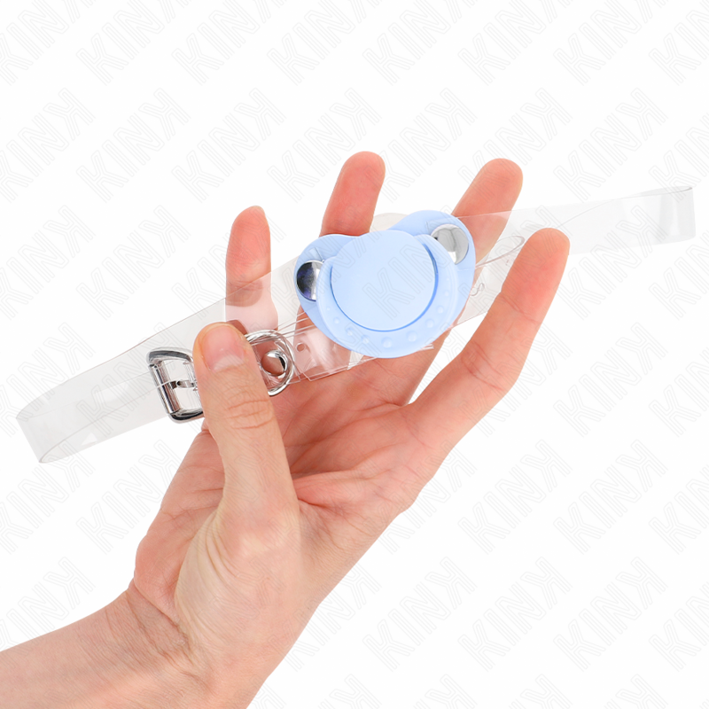 KINK - LIGHT BLUE PACIFIER SHAPED GAG 5.5 x 4 CM ADJUSTABLE 43-60 CM - Image 2