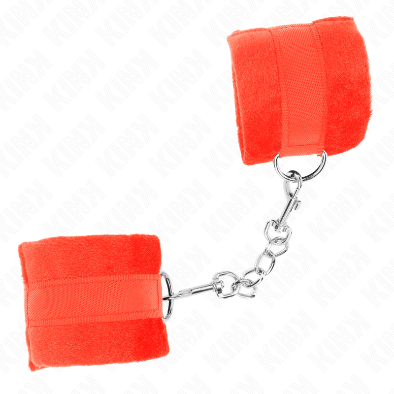 Kink - Manchettes Débutant En Fourrure Rouge 30 X 7 Cm - Image 2