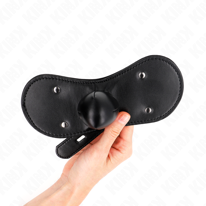 Kink - Masque Boucles Ball Gag Avec Serrure Réglable 42-60 Cm - Image 3