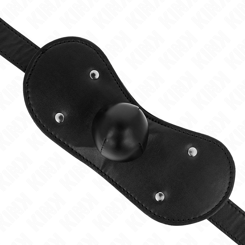 Kink - Masque Boucles Ball Gag Avec Serrure Réglable 42-60 Cm - Image 4