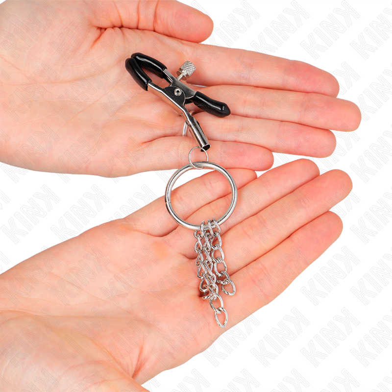 Kink - Pince A Meton O Ring Et Petite Chaine Argent 6 Cm - Image 3