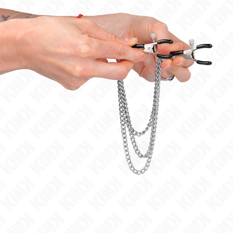 Kink - Pinces À Metelier Avec 3 Chaînes Argent 20/23/28 Cm - Image 4