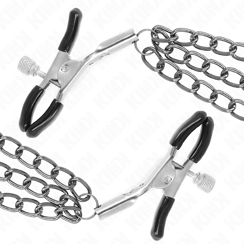 KINK - NIPPLE CLAMPS WITH 3 CHAINS BLACK 20/23/28 CM - Image 4