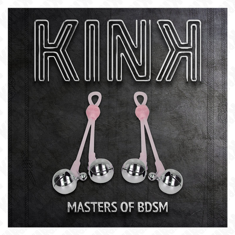 Kink - Pinces À Télépin Lumineuses Crâne Avec Anneau Cloches Réglables Rose / Argent - Image 5