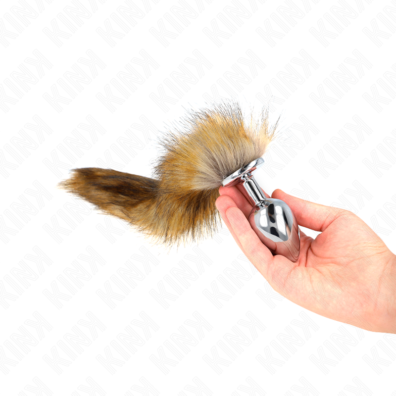 KINK - ANAL PLUG MAAT L 10 X 4 CM MET Synthetische STAART 40 CM BRUIN - Image 3