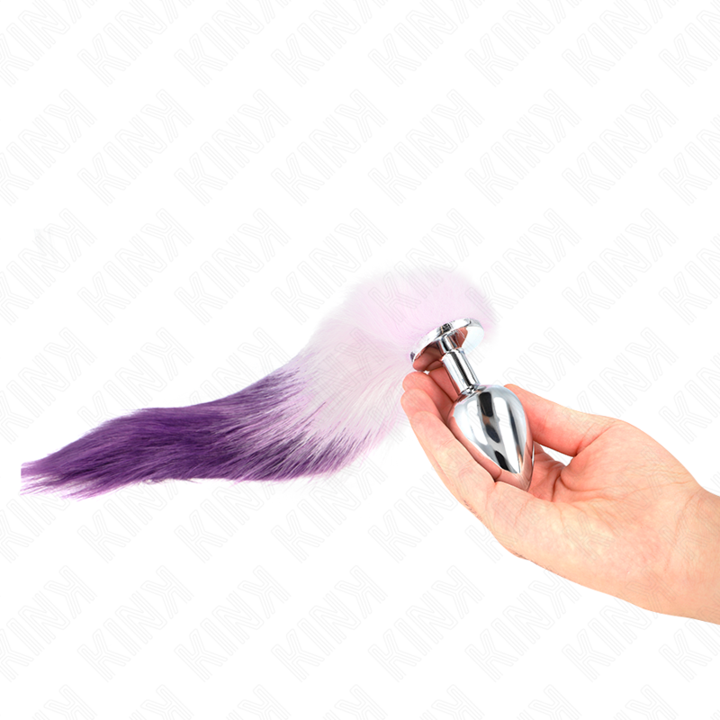 Kink - Plug Anal Taille L 10 X 4 Cm Avec Queue Synthétique 40 Cm Violet - Image 3