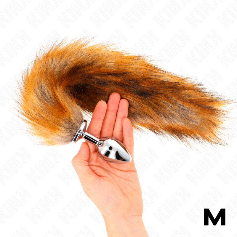 KINK - PLUG ANAL TAILLE M 8 X 3,5 CM AVEC QUEUE SYNTHÉTIQUE 40 CM MARRON - Image 2