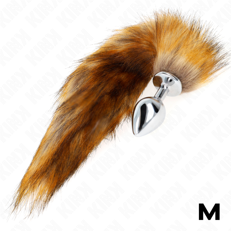 KINK - PLUG ANAL TAILLE M 8 X 3,5 CM AVEC QUEUE SYNTHÉTIQUE 40 CM MARRON - Image 3