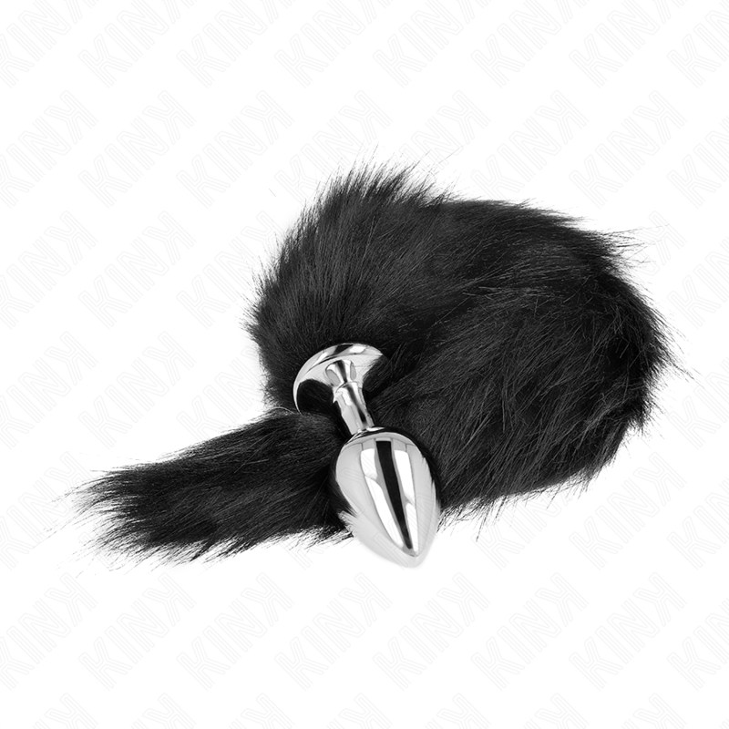 Kink - Plug Anal Taille M 8 X 3,5 Cm Avec Queue Synthétique 40 Cm Noir - Image 2