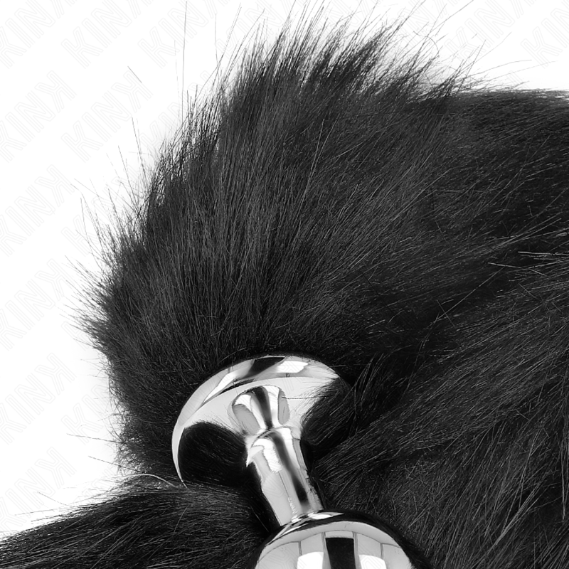 Kink - Plug Anal Taille M 8 X 3,5 Cm Avec Queue Synthétique 40 Cm Noir - Image 4