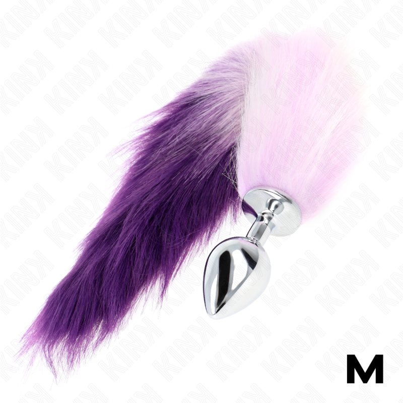 KINK - ANAL PLUG SIZE M 8 X 3.5 CM WITH SYNTHETIC TAIL 40 CM PURPLE - Image 2