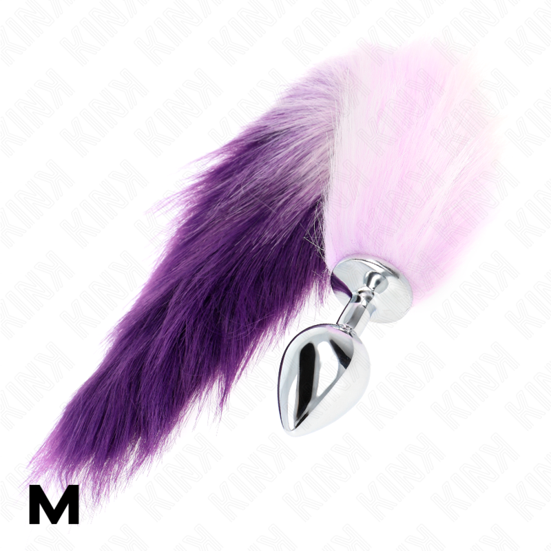 KINK - ANAL PLUG SIZE M 8 X 3.5 CM WITH SYNTHETIC TAIL 40 CM PURPLE - Image 3