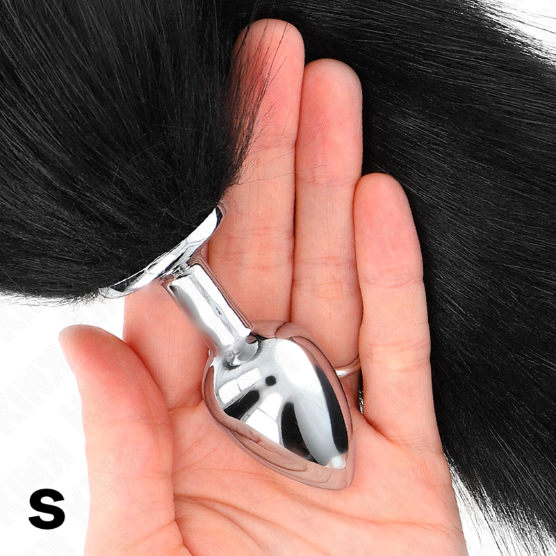 Kink - Plug Anal Taille S 7 X 3 Cm Avec Queue Synthétique 40 Cm Noir - Image 3