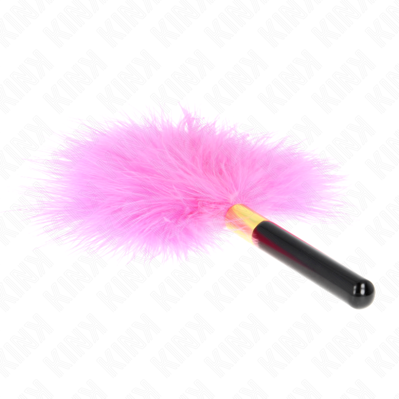 KINK - PLUMES TICKLE EN MÉTAL DORÉ FUCHSIA 18 CM - Image 2